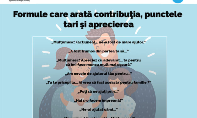 Formule care arată contribuția, punctele tari și aprecierea