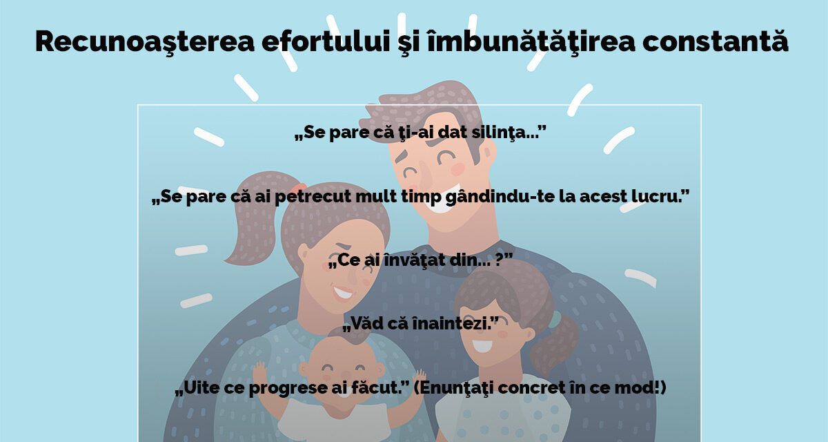 Recunoașterea eforturilor şi îmbunătăţirea constantă